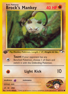 Pokemon Gym Heroes Brock's Mankey - 67
