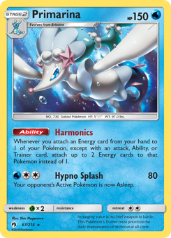 Pokemon Lost Thunder Primarina - 67