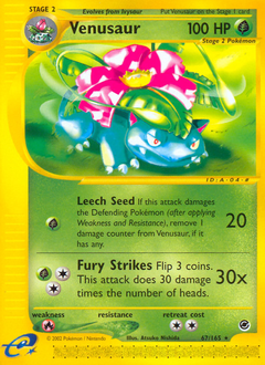 Pokemon Expedition Base Set Venusaur - 67