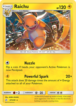 Pokemon Cosmic Eclipse Raichu - 67