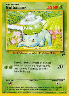 Pokemon Base Set 2 Bulbasaur - 67