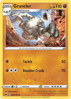 Pokemon Crown Zenith Graveler - 68