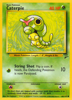 Pokemon Base Set 2 Caterpie - 68
