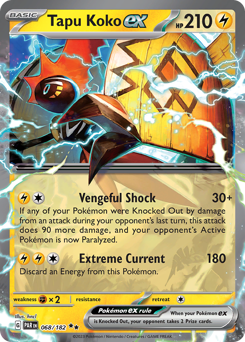 Pokemon Paradox Rift Tapu Koko ex - 68