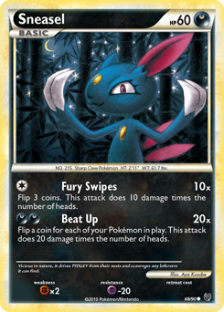 Pokemon HS—Undaunted Sneasel - 68