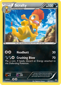 Pokemon Dark Explorers Scrafty - 68