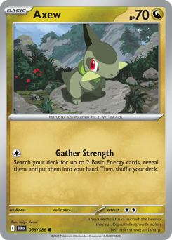 Pokemon Black Bolt Axew - 68