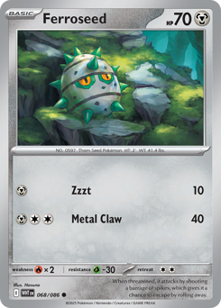 Pokemon White Flare Ferroseed - 68