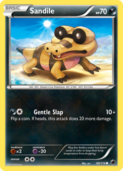 Pokemon Plasma Freeze Sandile - 68