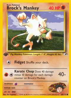 Pokemon Gym Heroes Brock's Mankey - 68