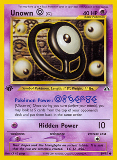 Pokemon Neo Discovery Unown [O] - 69