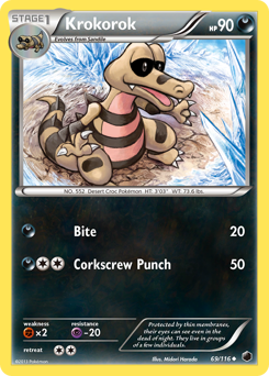 Pokemon Plasma Freeze Krokorok - 69