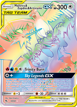 Pokemon Hidden Fates Moltres & Zapdos & Articuno-GX - 69