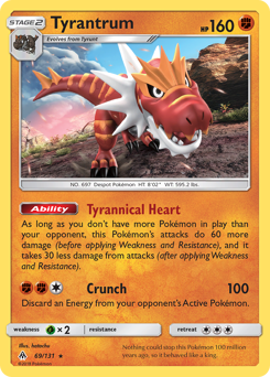 Pokemon Forbidden Light Tyrantrum - 69