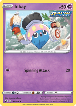Pokemon Chilling Reign Inkay - 69
