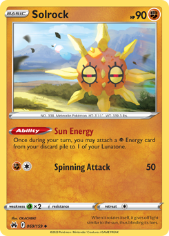 Pokemon Crown Zenith Solrock - 69