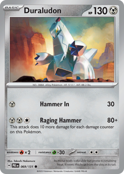 Pokemon Prismatic Evolutions Duraludon - 69