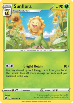 Pokemon Silver Tempest Sunflora - 6