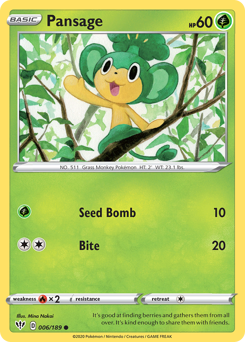Pokemon Darkness Ablaze Pansage - 6