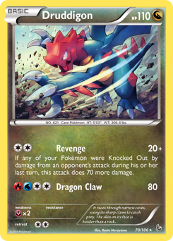 Pokemon Flashfire Druddigon - 70