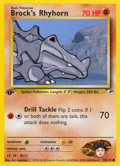 Pokemon Gym Heroes Brock's Rhyhorn - 70