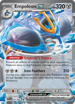 Pokemon Phantasmal Flames Empoleon ex - 70
