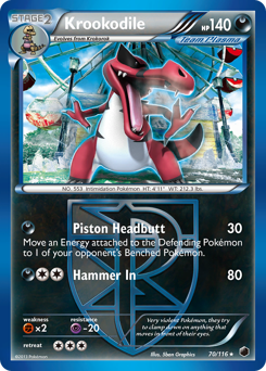 Pokemon Plasma Freeze Krookodile - 70