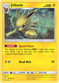 Pokemon Cosmic Eclipse Jolteon - 70