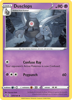 Pokemon Vivid Voltage Dusclops - 70