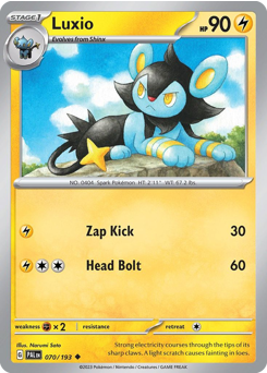 Pokemon Paldea Evolved Luxio - 70
