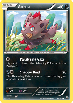 Pokemon Dark Explorers Zorua - 70