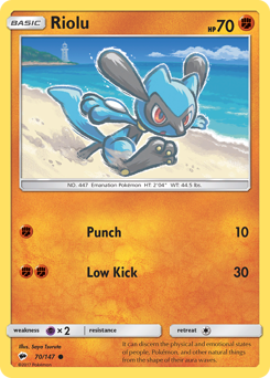 Pokemon Burning Shadows Riolu - 70