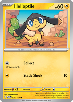 Pokemon Twilight Masquerade Helioptile - 70
