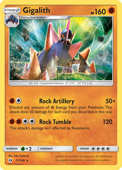 Pokemon Sun & Moon Gigalith - 71