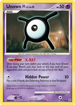 Pokemon Secret Wonders Unown [X] - 71