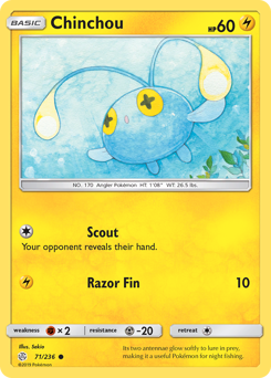 Pokemon Cosmic Eclipse Chinchou - 71