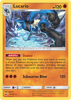 Pokemon Burning Shadows Lucario - 71