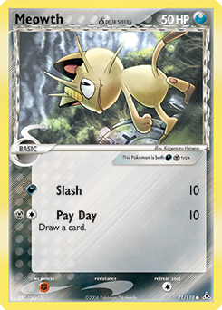 Pokemon Holon Phantoms Meowth δ - 71