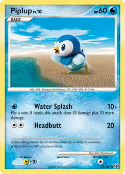 Pokemon Majestic Dawn Piplup - 71