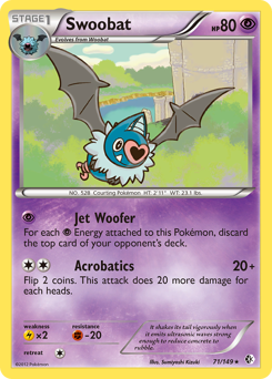 Pokemon Boundaries Crossed Swoobat - 71