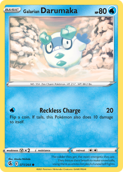 Pokemon Fusion Strike Galarian Darumaka - 71