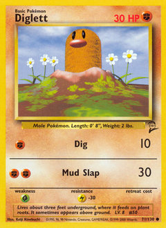 Pokemon Base Set 2 Diglett - 71