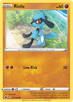 Pokemon Crown Zenith Riolu - 71