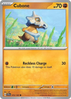 Pokemon Stellar Crown Cubone - 72