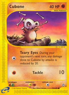 Pokemon Aquapolis Cubone - 72