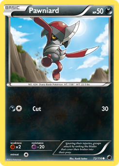 Pokemon Plasma Freeze Pawniard - 72