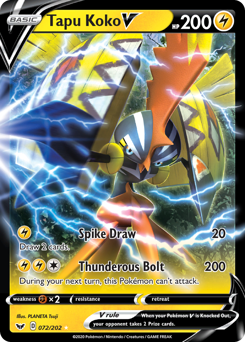 Pokemon Sword & Shield Tapu Koko V - 72