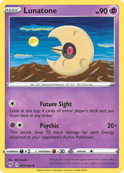 Pokemon Darkness Ablaze Lunatone - 72