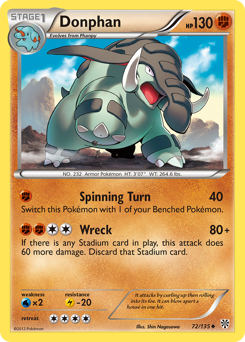 Pokemon Plasma Storm Donphan - 72