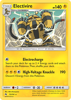 Pokemon Lost Thunder Electivire - 72